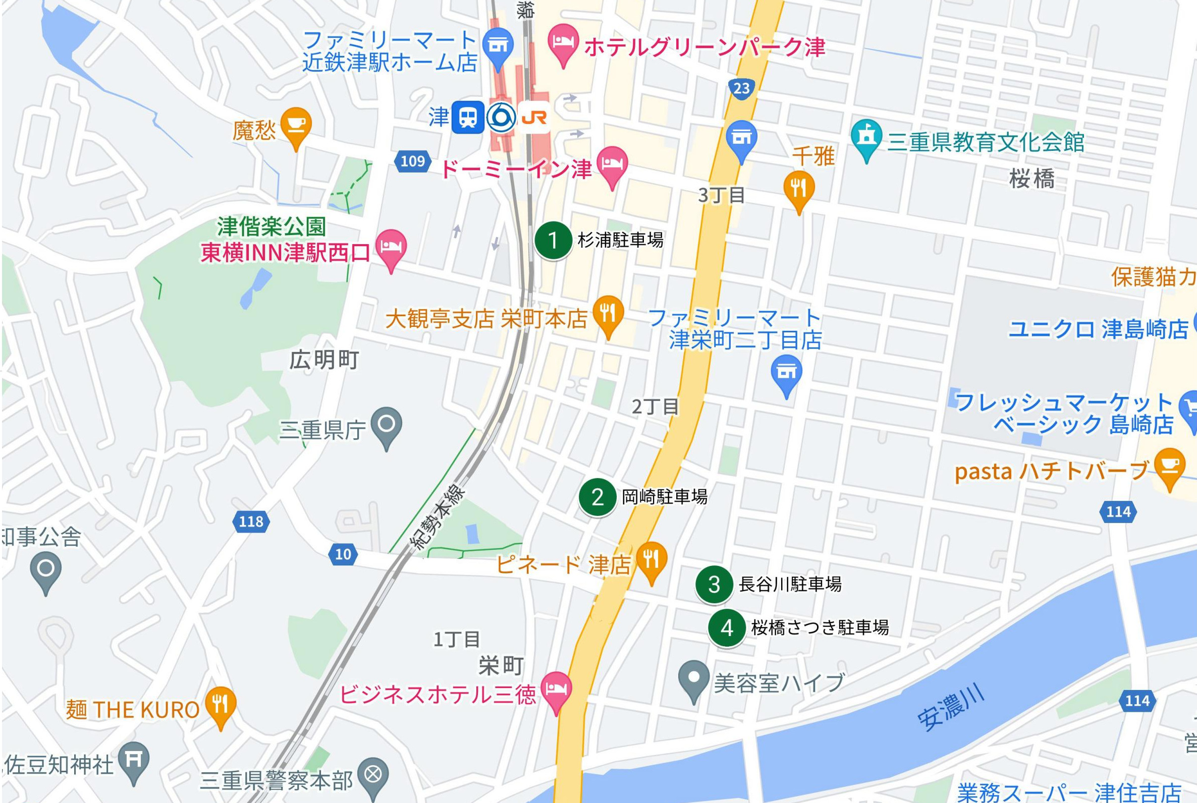 津駅東エリア