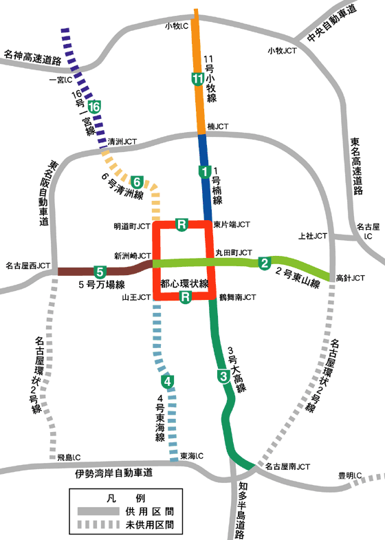 名古屋 高速 路線 図